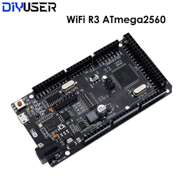WeMos Mega + WiFi R3 ATmega2560 + ESP8266 (32 Mb memorije), USB-TTL CH340G. Kompatibilnost Mega, NodeMCU, WeMos ESP8266