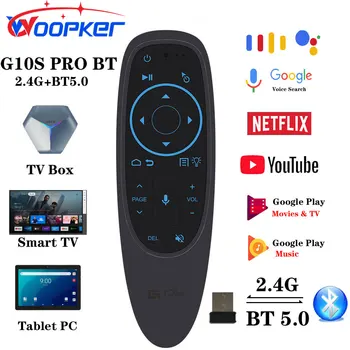 Woopker G10S PRO BT Air Mouse Intelektualni Voice Daljinski Upravljač Bežični 2,4 G/Bluetooth 5,0 Gyro Učenje H96 T95 Android TV Box