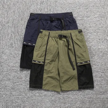 WTAPS/ muške hlače-teretni, svakodnevni verzija odijela s više džepova, kratke hlače s fleksibilnim gumicom u struku, moderan ljetni stil