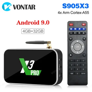 X3 Pro 4 GB DDR4 32 GB TV-KONZOLE za video-igre Android 9,0 Amlogic S905X3 TVBox X3 Plus 64 GB pojedinca ili kućanstva WiFi 1000 M BT Player X3 Cube 2GB16G