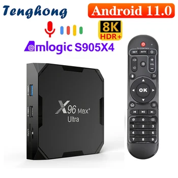X96Max Plus Ultra TV Box Android 11 Amlogic S905X4 4 GB 32 GB TV BOX AV1 8K Wifi BT X96 Max pojedinca ili kućanstva 4 GB, 64 GB media player