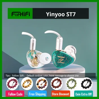 Yinyoo ST7 Slušalice s monitorom, 4 udara vozač + 2BA + Dinamički Upravljački program od ugljikovih nanocijevi, Hibridni Slušalice, IEM Za slušalice