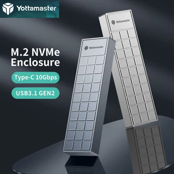 Yottamaster Aluminijsko Kućište SSD M. 2 NVME s dvostrukim protokol SATA M. 2 za USB Type C, USB 3.1 Gen 2, Telo Type-C