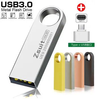 Z-suit USB Memory Stick Pen Drive 3,0 Usb Flash 128 GB Vodootporan Flash Drive Cle 64 GB usb flash pogon Za Laptop/Telefonsku slušalicu Metalni Disk