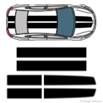 Za 1 automobil Dodge Dart EZ Rally utrke pruge 3 m vinil naljepnice prugama Grafika