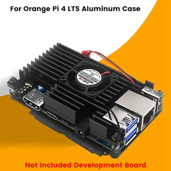 Za Orange Pi 4 LTS Aluminijsko kućište s hlađenja ventilator, naknada za razvoj, zaštitno kućište, kućište pasivnog hlađenja