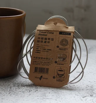 Za višekratnu upotrebu filter za kavu od nehrđajućeg čelika Održivi filter za kavu od nehrđajućeg čelika za Višekratnu upotrebu kava medusobno filter Sklopivi dizajn šalice