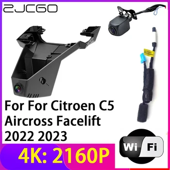 ZJCGO 4 DO 2160 P Snimači Dvr za Automobile Skladište 2 Objektiva za Snimanje Wi Fi Noćni Vid Citroen C5 Aircross facelift 2022 2023