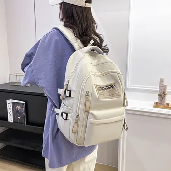 Školska torba za srednjoškolce, korejski trendy i casual najlon vodootporan ruksak za putovanja i velikog kapaciteta, školski ruksak za djevojčice