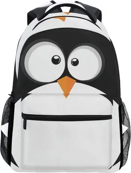 Školski ruksak s dragim пингвином, torba za knjige za dječake, djevojke, mlade, svakodnevni putnu torbu za računalo, ruksak za prijenosno računalo
