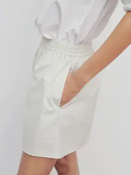 Ženske jednostavne ljetne pamučne gaćice 2023 godine, novi elastične struka, trendy ženske elegantne kratke hlače s džepovima, univerzalne