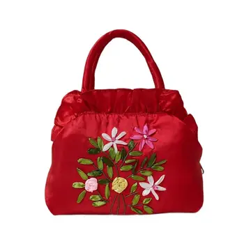 Ženske torbe, svilene torba ručnog rada, cvijet s vezom, kina mini torba za zurke, dizajn luksuzna novost u