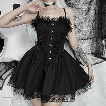 Готическое haljina, жаккардовое donje haljinu na подтяжках, dark gothic korzet princeza s visokim strukom, tanka suknja na подтяжках, готическое haljina